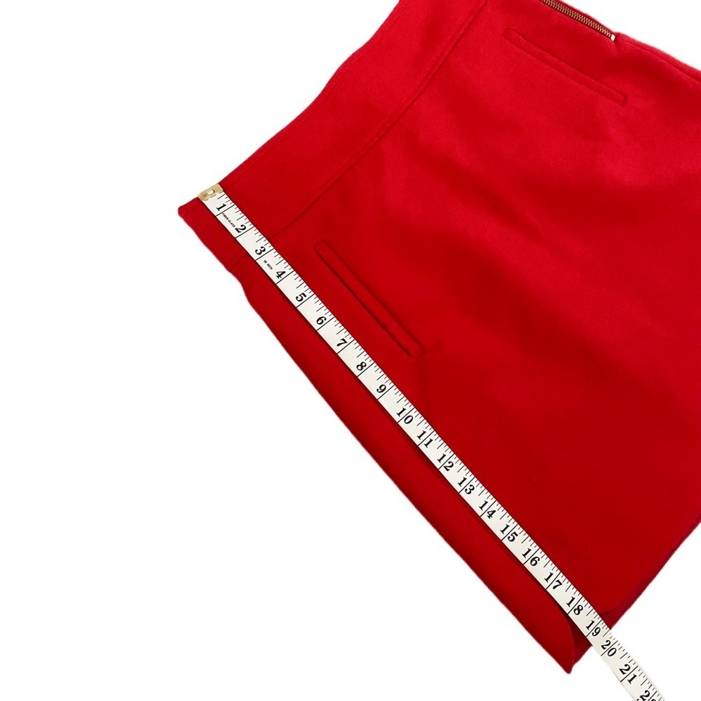 J.Crew Wool Preppy Red A-Line Mini Skirt Double Serge Pockets Classic Modern 2T - Picture 7 of 10